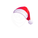 Logo zyrtare e GSE Security me shqiponjë të stilizuar në blu të errët, e dekoruar me kapuç të kuq festiv të Vitit të Ri.